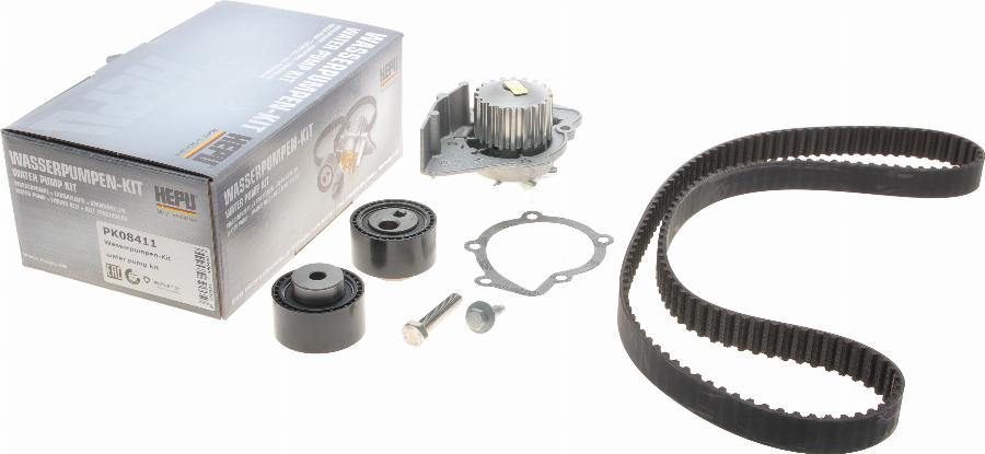 Hepu PK08411 - Su pompası + Triger kayışı seti parts5.com