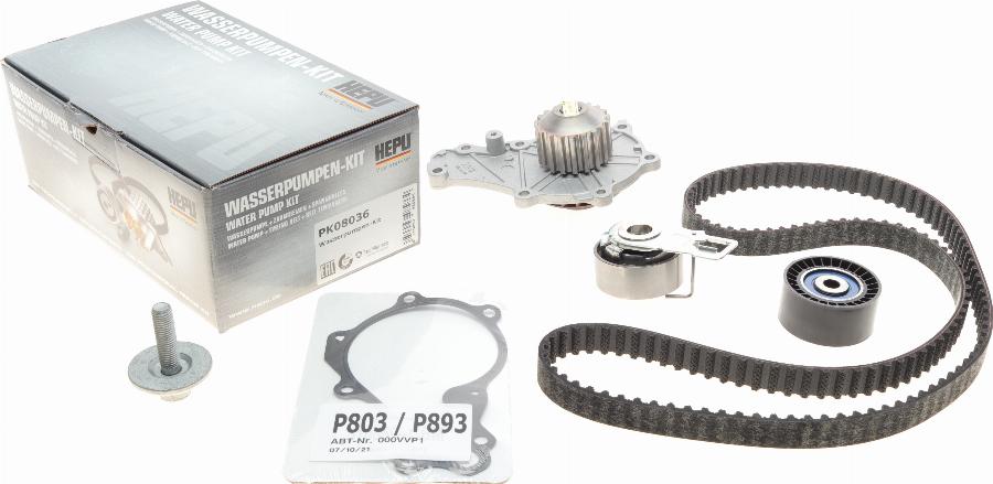 Hepu PK08036 - Su pompası + Triger kayışı seti parts5.com