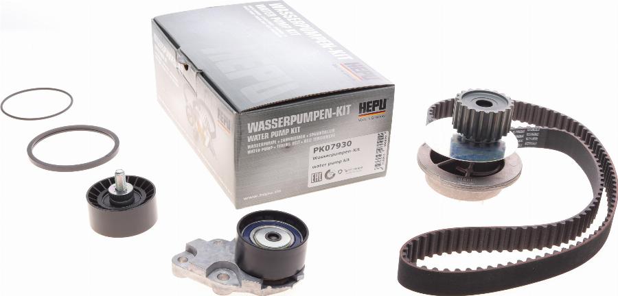 Hepu PK07930 - Vízpumpa + fogasszíj készlet parts5.com