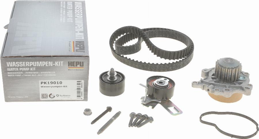 Hepu PK19010 - Set pompa apa + curea dintata parts5.com