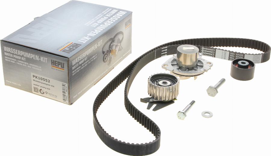 Hepu PK10552 - Set pompa apa + curea dintata parts5.com