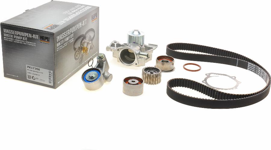 Hepu PK17200 - Bomba de agua + kit correa distribución parts5.com