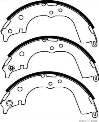 Herth+Buss Jakoparts J3502065 - Sada brzdových čeľustí parts5.com