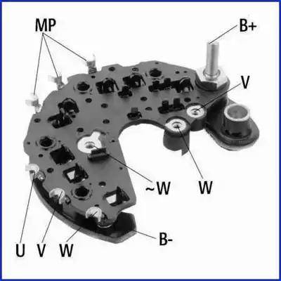 Hitachi 139725 - Rectificador, alternador parts5.com