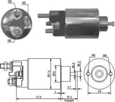 Hoffer 46029 - Solenoid Switch, starter parts5.com