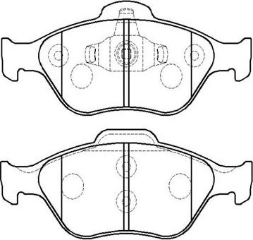 INTERBRAKE DP11394 - Brake Pad Set, disc brake parts5.com