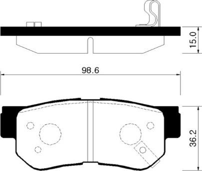 DJ Parts BP1128 - Set placute frana,frana disc parts5.com