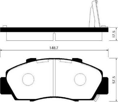 ACURA 45022SL0G03 - Sada brzdových destiček, kotoučová brzda parts5.com