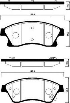 Opel 013301207 - Fékbetétkészlet, tárcsafék parts5.com