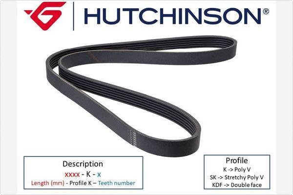 Hutchinson 1030 K 6 - Hosszbordás szíj parts5.com