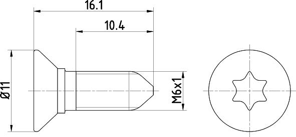 Hyundai 1220306167K - Bolt, brake disc parts5.com