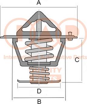 IAP QUALITY PARTS 155-10050 - Termostat, chladivo parts5.com