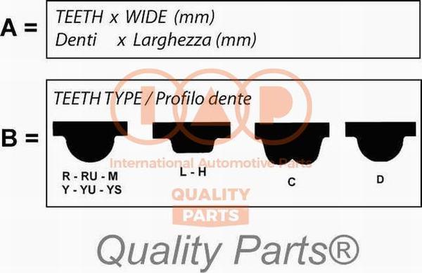 IAP QUALITY PARTS 128-14071 - Correa dentada parts5.com