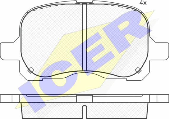 Icer 181408 - Fékbetétkészlet, tárcsafék parts5.com