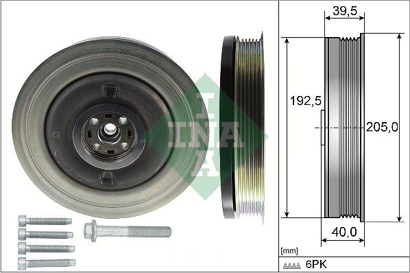 INA 544 0503 20 - Poulie, vilebrequin parts5.com