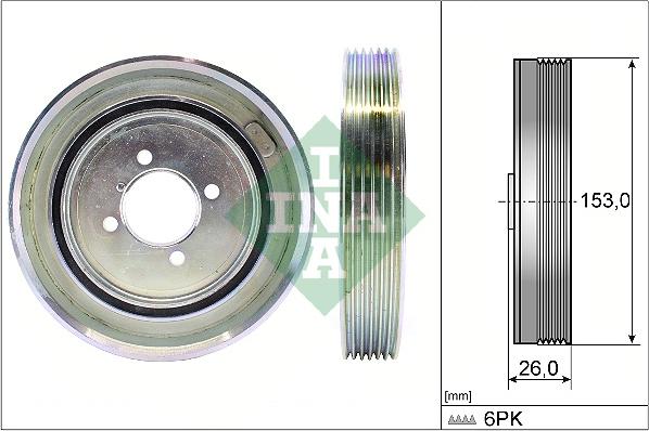 INA 544 0040 10 - Kayış kasnağı, krank mili parts5.com