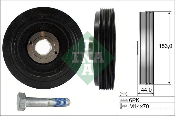 INA 544 0042 20 - Belt Pulley, crankshaft parts5.com