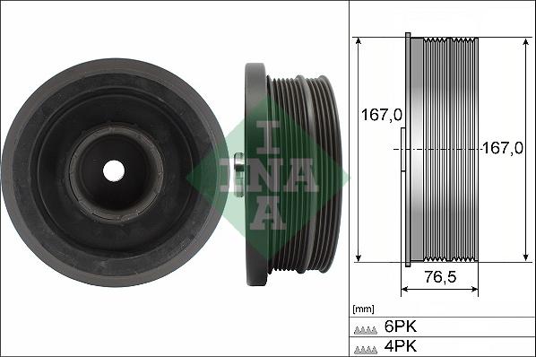 INA 544 0082 10 - Belt Pulley, crankshaft parts5.com