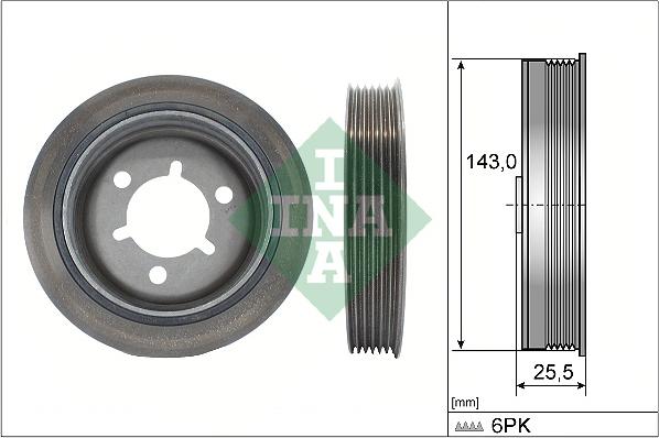 INA 544 0145 10 - Belt Pulley, crankshaft parts5.com