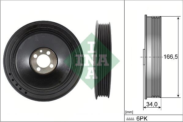 INA 544 0157 10 - Fulie curea, arbore cotit parts5.com