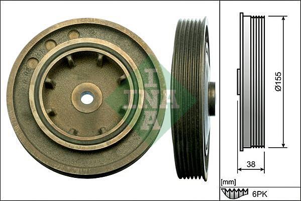 INA 544 0101 10 - Koło pasowe, wał korbowy parts5.com