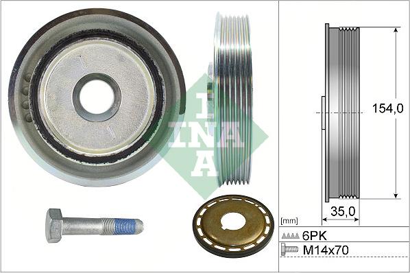 INA 544 0112 21 - Fulie curea, arbore cotit parts5.com