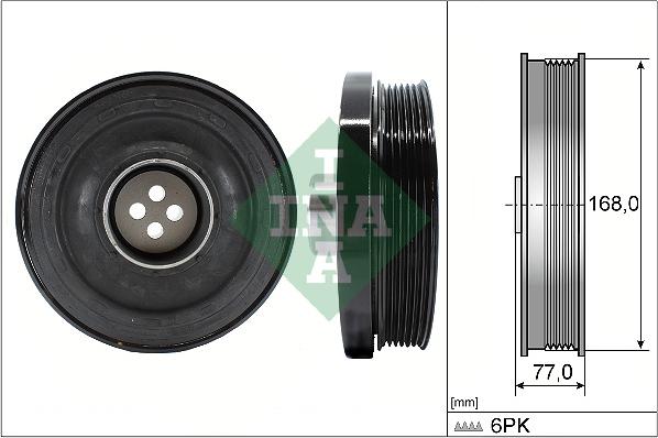 INA 544 0130 10 - Poulie, vilebrequin parts5.com