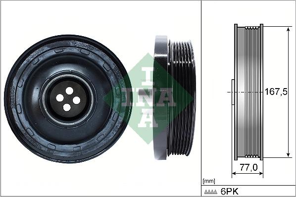 INA 544 0137 10 - Poulie, vilebrequin parts5.com