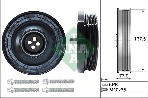 INA 544 0137 20 - Poulie, vilebrequin parts5.com