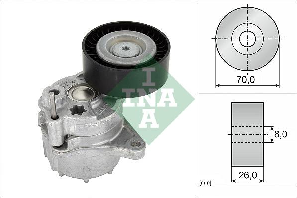 INA 534 0481 10 - Intinzator curea, curea distributie parts5.com