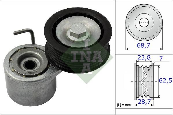 INA 534 0487 10 - Hihnankiristin, moniurahihna parts5.com