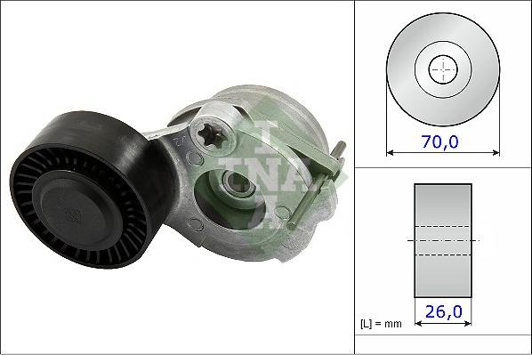 INA 534 0470 10 - Kayış gerdirici, kanallı V kayışı parts5.com