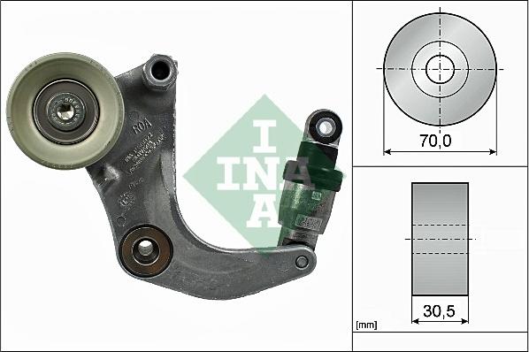 INA 534 0534 10 - Ремъчен обтегач, пистов ремък parts5.com