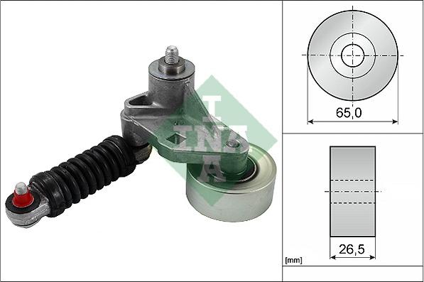 INA 534 0037 10 - Tendeur de courroie, courroie trapézoïdale à nervures parts5.com