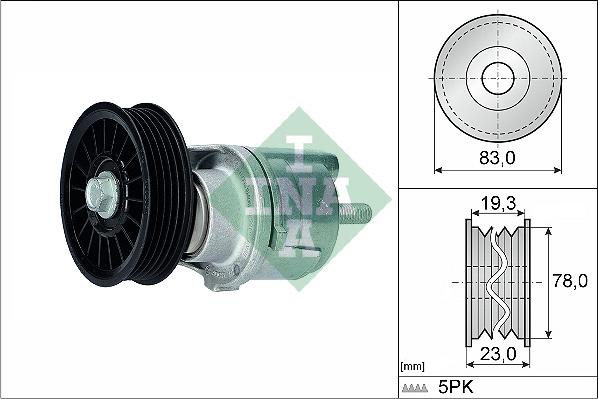 INA 534 0185 10 - Napinák rebrovaného klinového remeňa parts5.com