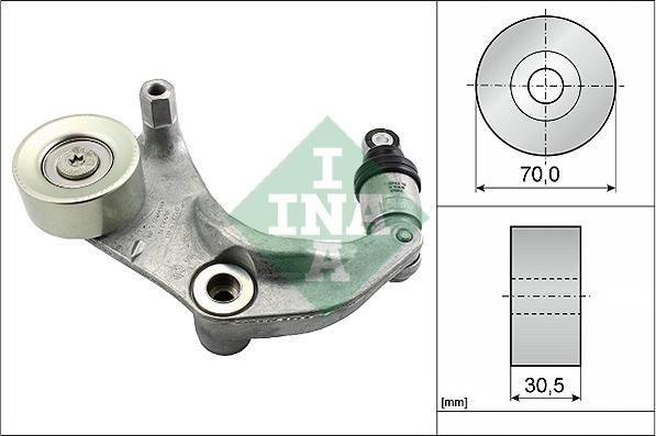 INA 534 0316 10 - Ремъчен обтегач, пистов ремък parts5.com