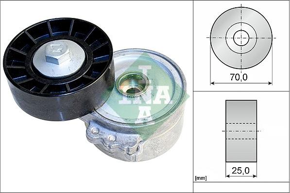 INA 534 0334 10 - Napinák rebrovaného klinového remeňa parts5.com