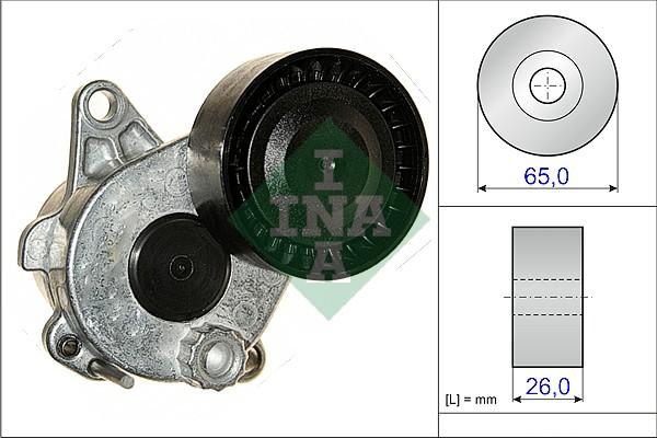 INA 534 0336 10 - Tendeur de courroie, courroie trapézoïdale à nervures parts5.com