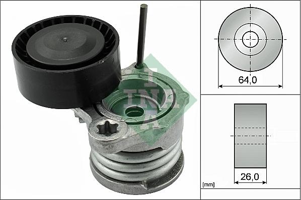 INA 534 0331 10 - Zatezač kaiša, klinasti rebrasti kaiš parts5.com