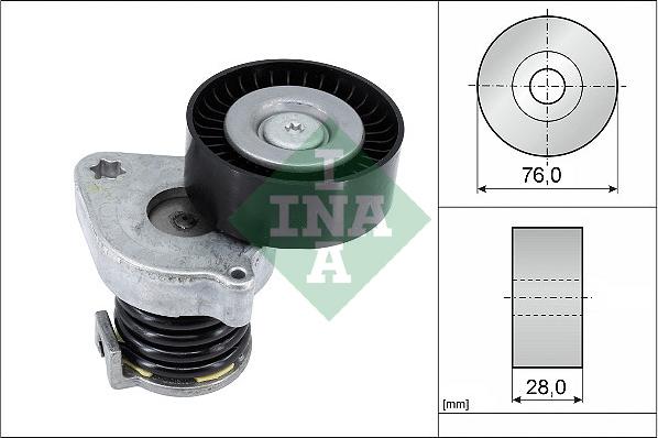 INA 534 0370 10 - Belt Tensioner, v-ribbed belt parts5.com