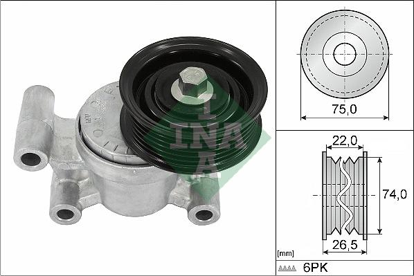 INA 534 0293 10 - Tensor de correa, correa poli V parts5.com