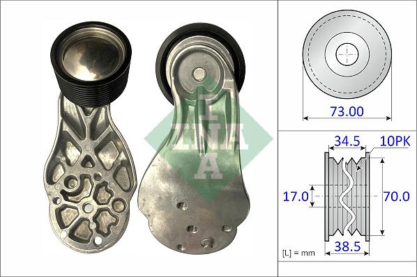 INA 534 0751 10 - Rolka kierunkowa / prowadząca, pasek klinowy zębaty parts5.com