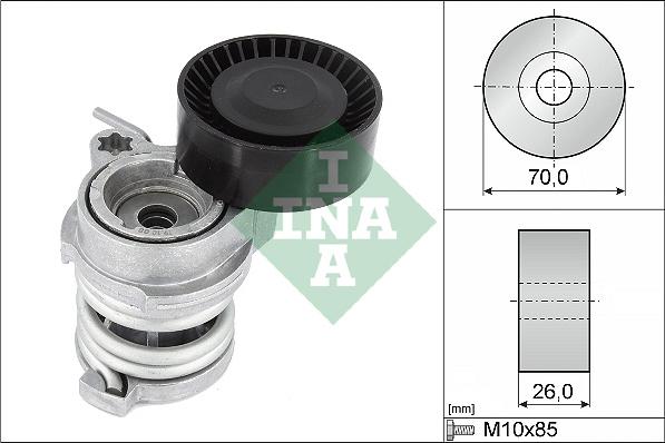 INA 534 0708 10 - Napinák rebrovaného klinového remeňa parts5.com