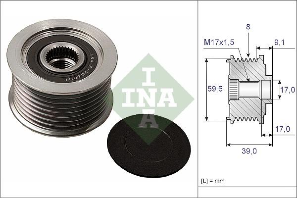 INA 535 0049 10 - Alternatör kasnağı parts5.com