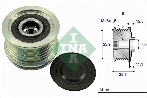 INA 535 0041 10 - Remenica, alternator parts5.com