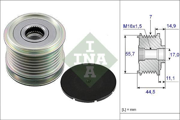 INA 535 0042 10 - Fulie, alternator parts5.com