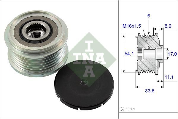 INA 535 0059 10 - Polea, alternador parts5.com