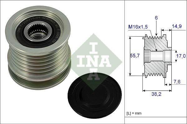 INA 535 0013 10 - Τροχαλία ιμάντα , γεννήτρια parts5.com