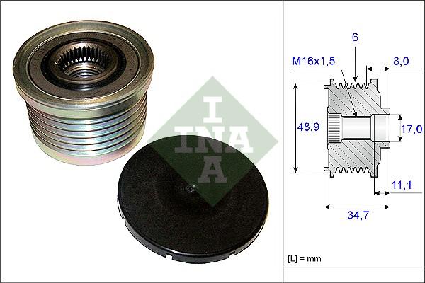 INA 535 0088 10 - Alternatör kasnağı parts5.com