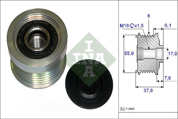 INA 535 0072 10 - Řemenice, generátor parts5.com